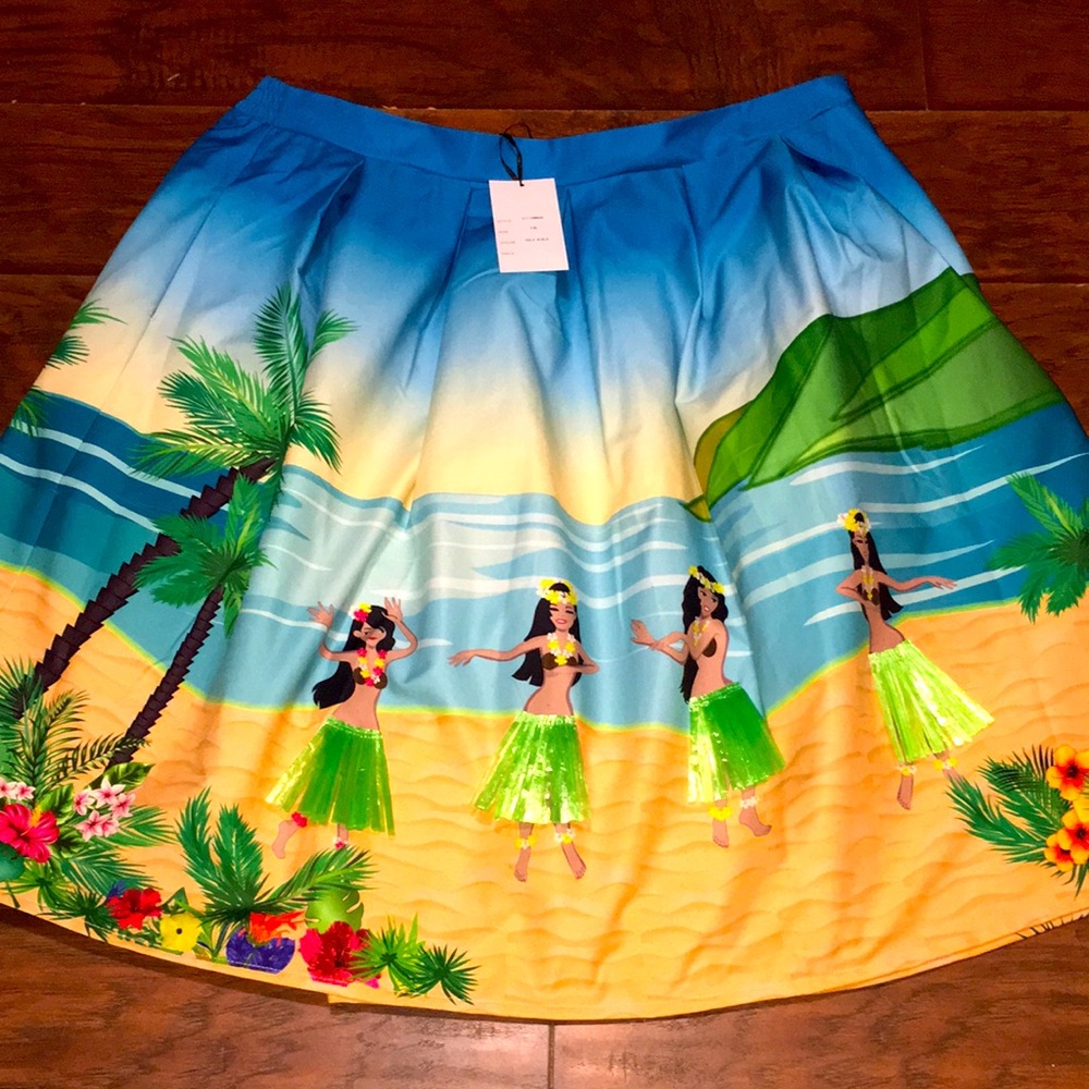 Unique Vintage Hula Girl Skirt